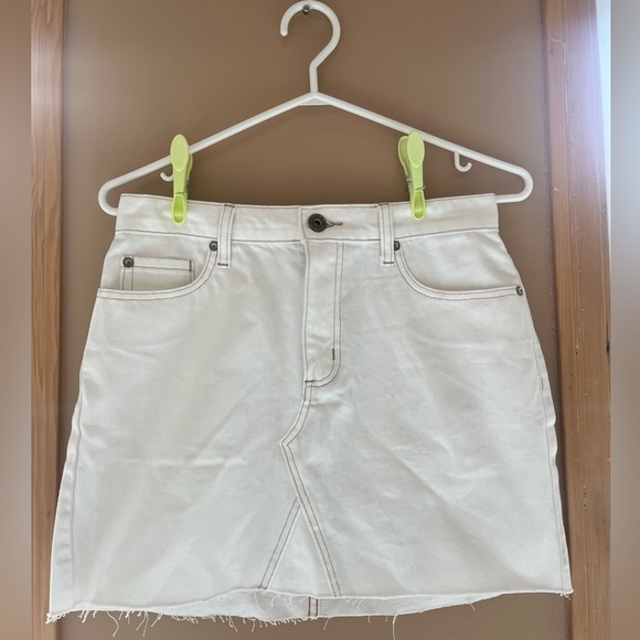 Revolve Pistola Ryder White High-Waisted Denim Mini Skirt - Picture 7 of 14